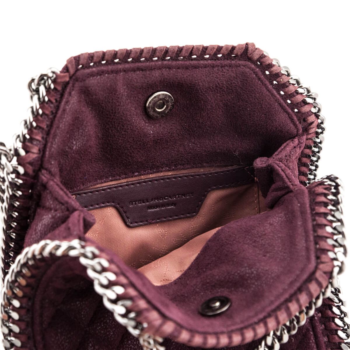 Stella McCartney Burgundy Quilted Shaggy Deer Tiny Falabella Crossbody - Love that Bag etc - Preowned Authentic Designer Handbags & Preloved Fashions