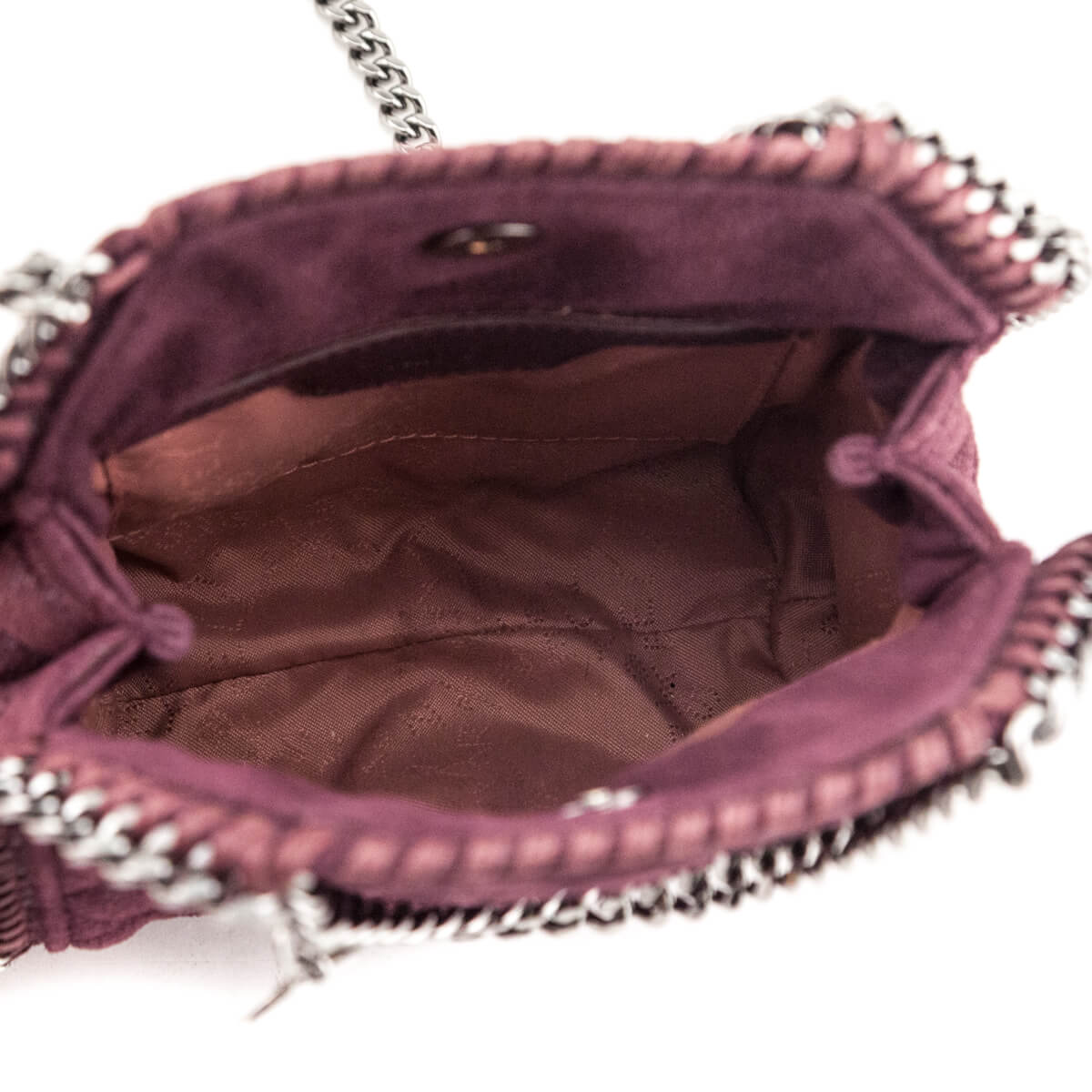 Stella McCartney Burgundy Quilted Shaggy Deer Tiny Falabella Crossbody - Love that Bag etc - Preowned Authentic Designer Handbags & Preloved Fashions