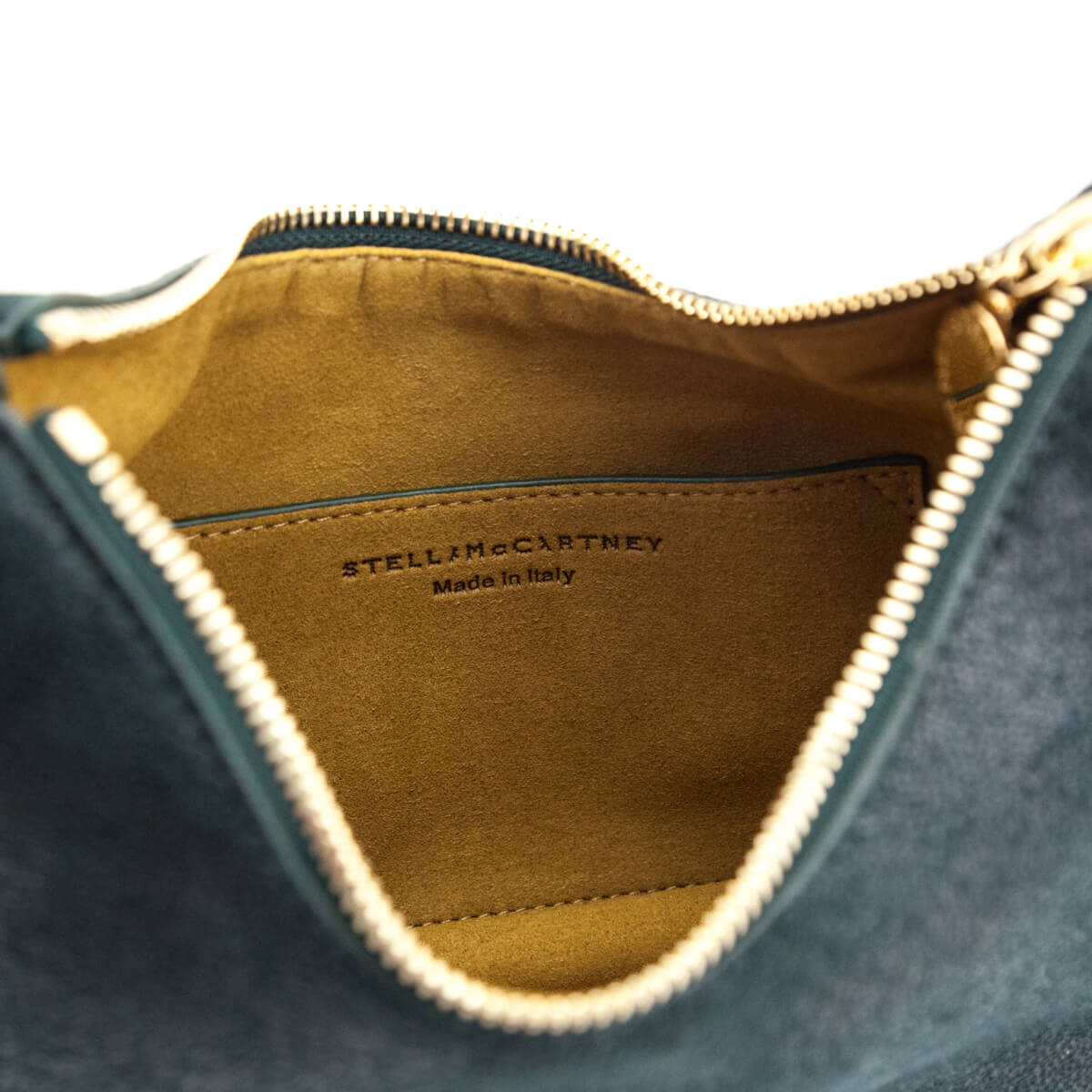 Stella McCartney Green Shaggy Deer Falabella Zip Mini Shoulder Bag - Love that Bag etc - Preowned Authentic Designer Handbags & Preloved Fashions