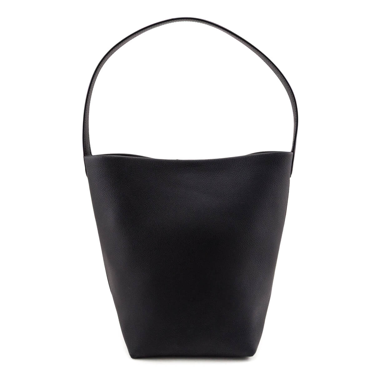 The Row Black Grained Calfskin Medium N/S Park Tote