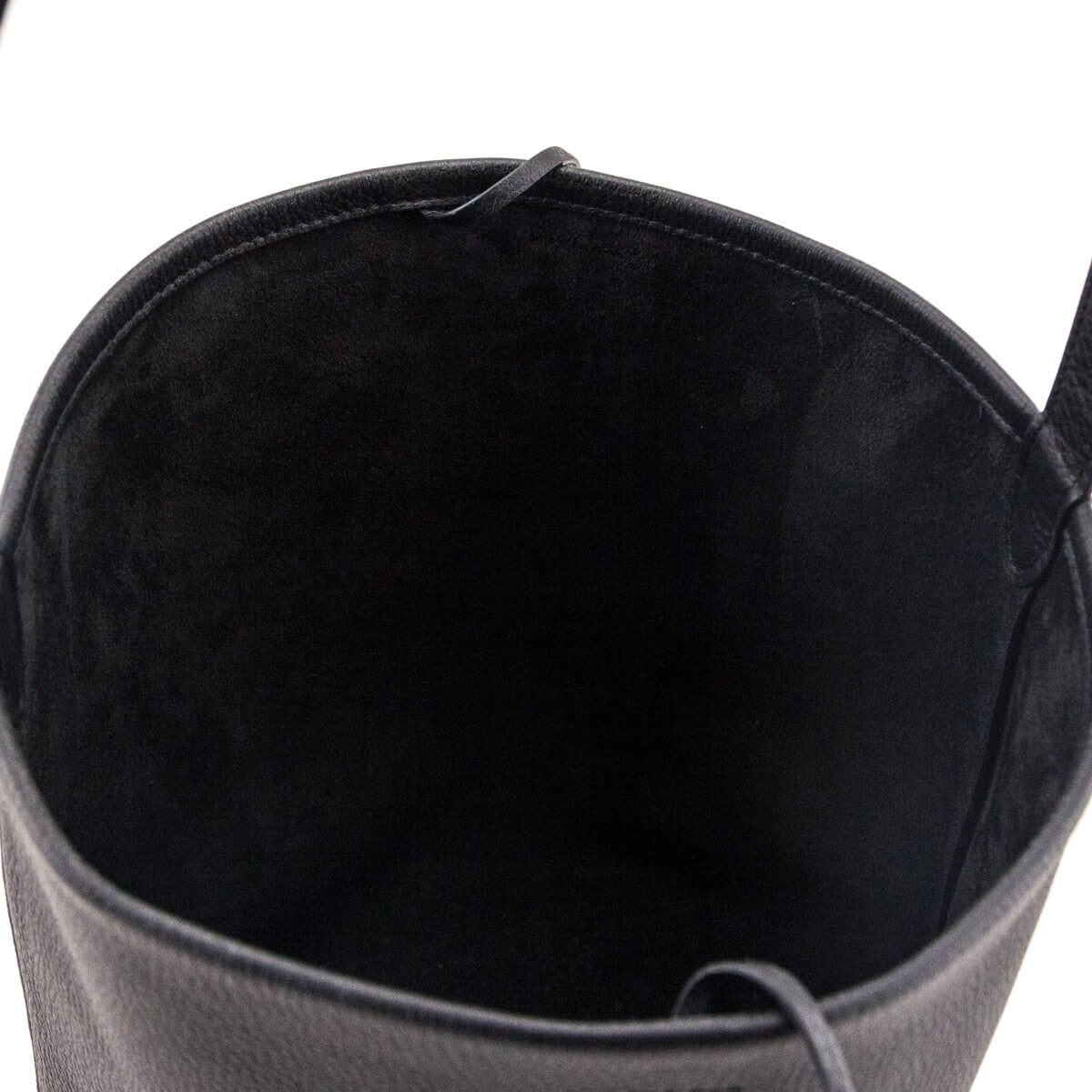 The Row Black Grained Calfskin Medium N/S Park Tote