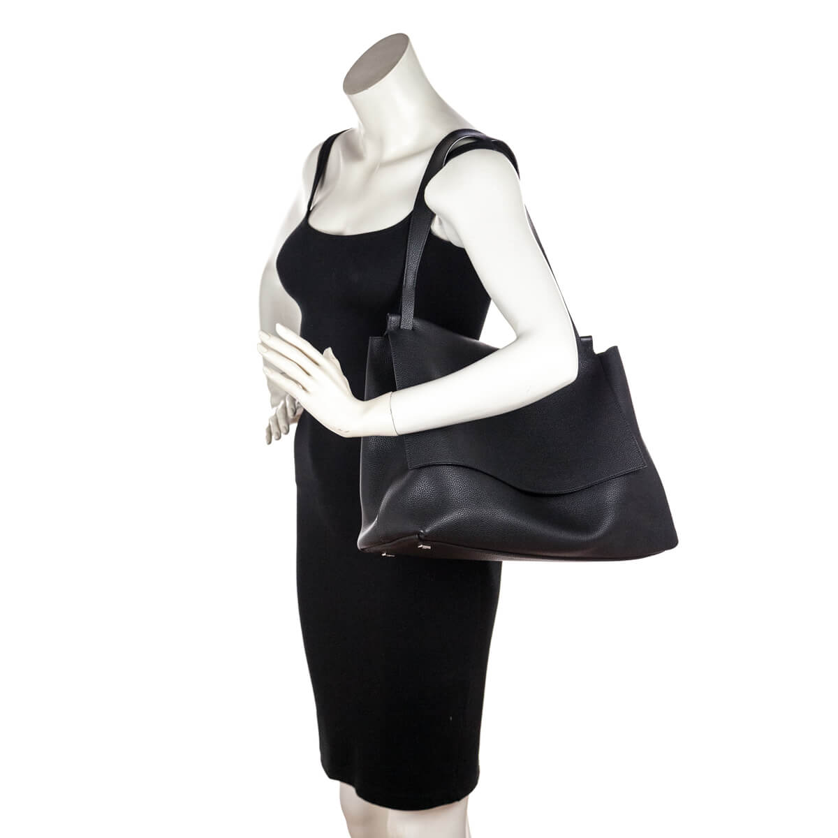 The Row Black Calfskin Sidekick Two Shoulder Bag - Love that Bag etc - Preowned Authentic Designer Handbags & Preloved Fashions