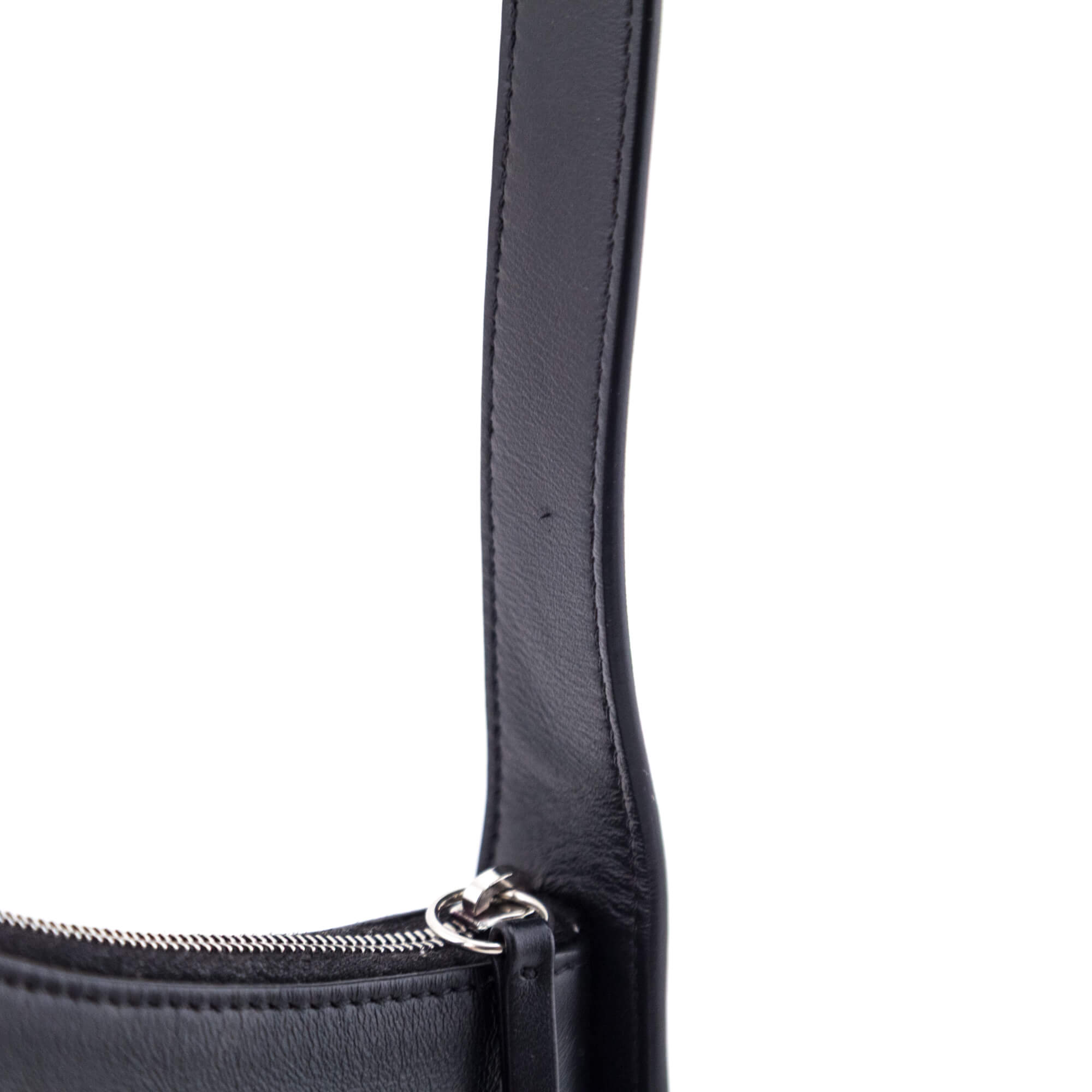 The Row Black Smooth Calfskin Half Moon Shoulder Bag - Love that Bag etc - Preowned Authentic Designer Handbags & Preloved Fashions