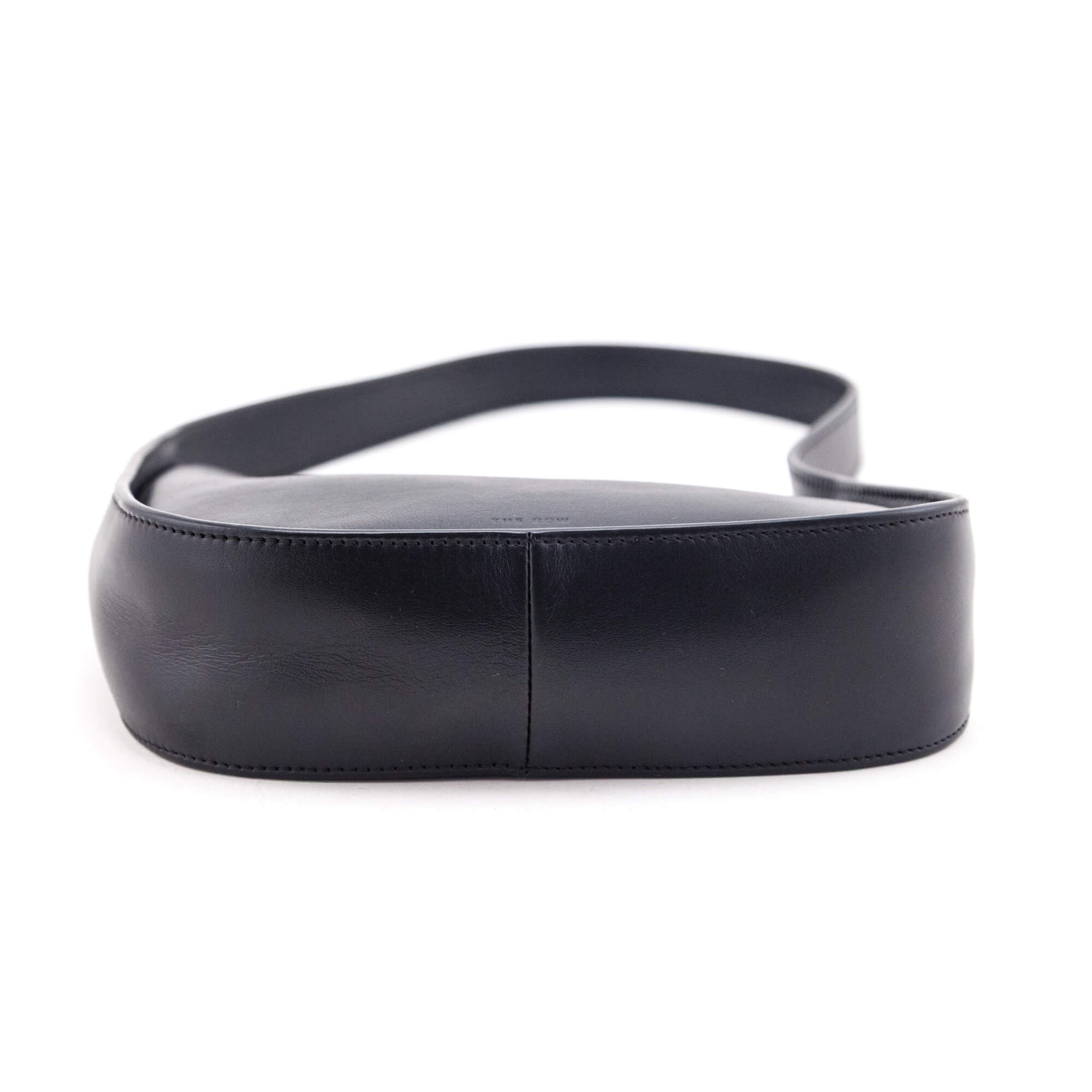 The Row Black Smooth Calfskin Half Moon Shoulder Bag - Love that Bag etc - Preowned Authentic Designer Handbags & Preloved Fashions