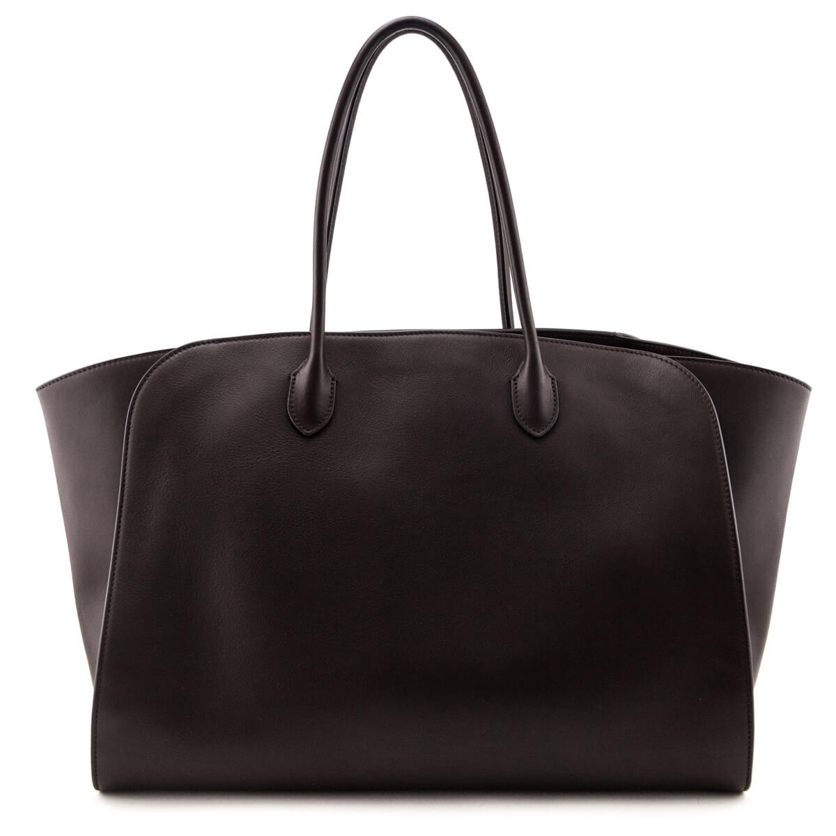The Row Chestnut Polished Saddle Marlo 17 Tote - Love that Bag etc - Preowned Authentic Designer Handbags & Preloved Fashions