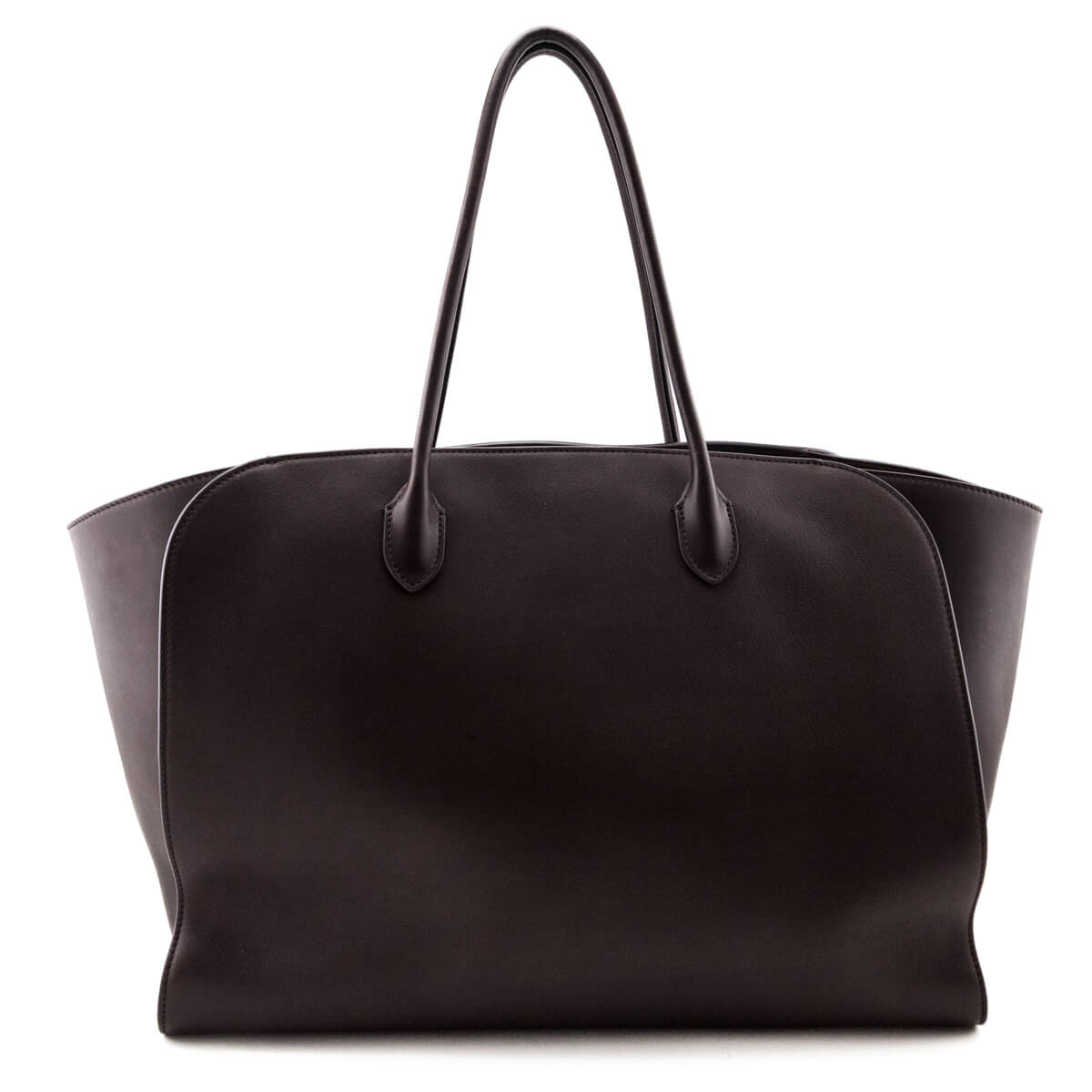 The Row Chestnut Polished Saddle Marlo 17 Tote - Love that Bag etc - Preowned Authentic Designer Handbags & Preloved Fashions