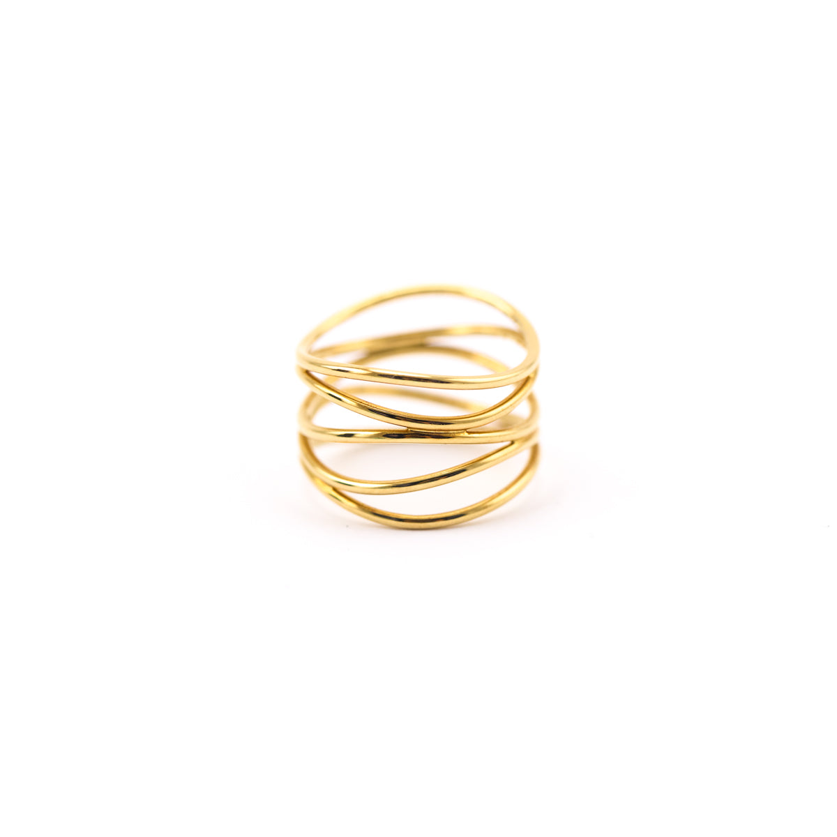 Tiffany & Co. 18K Gold Elsa Peretti 5 Row Wave Ring - Love that Bag etc - Preowned Authentic Designer Handbags & Preloved Fashions