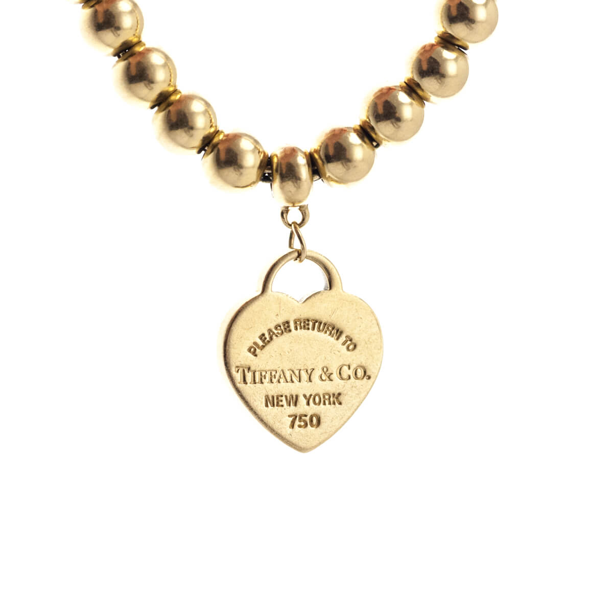Tiffany & Co. 18K Gold Heart Tag Bead Bracelet - Love that Bag etc - Preowned Authentic Designer Handbags & Preloved Fashions