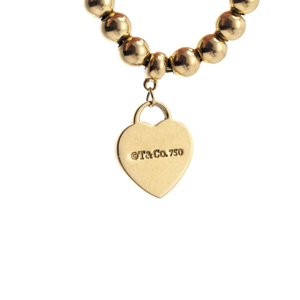 Tiffany & Co. 18K Gold Heart Tag Bead Bracelet - Love that Bag etc - Preowned Authentic Designer Handbags & Preloved Fashions