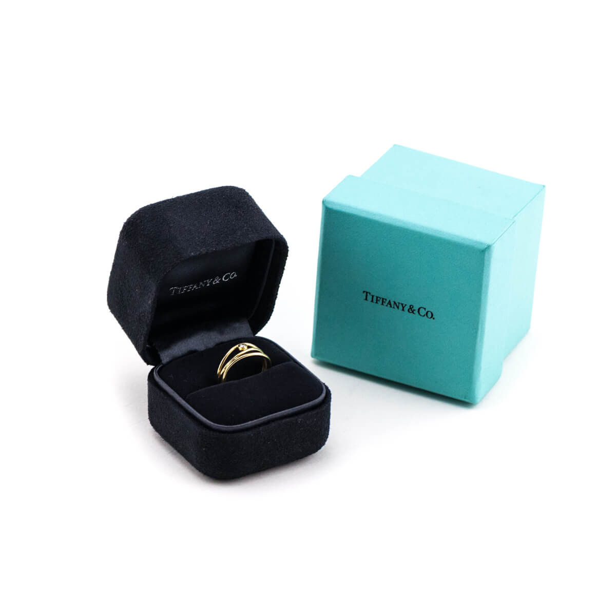 Tiffany & Co. 18K Gold Peretti Wave Three-row Diamond Ring