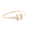 Tiffany & Co. 18K Gold & Mother of Pearl Wide T Wire Bracelet - Love that Bag etc - Preowned Authentic Designer Handbags & Preloved Fashions