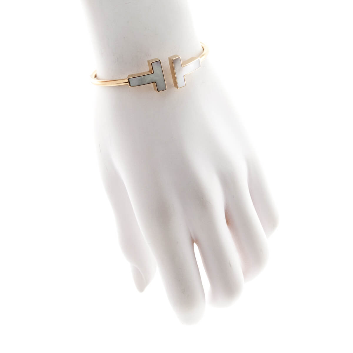 Tiffany T Bracelet Mother Of Pearl Tiffany T Wire Bracelet In Rose