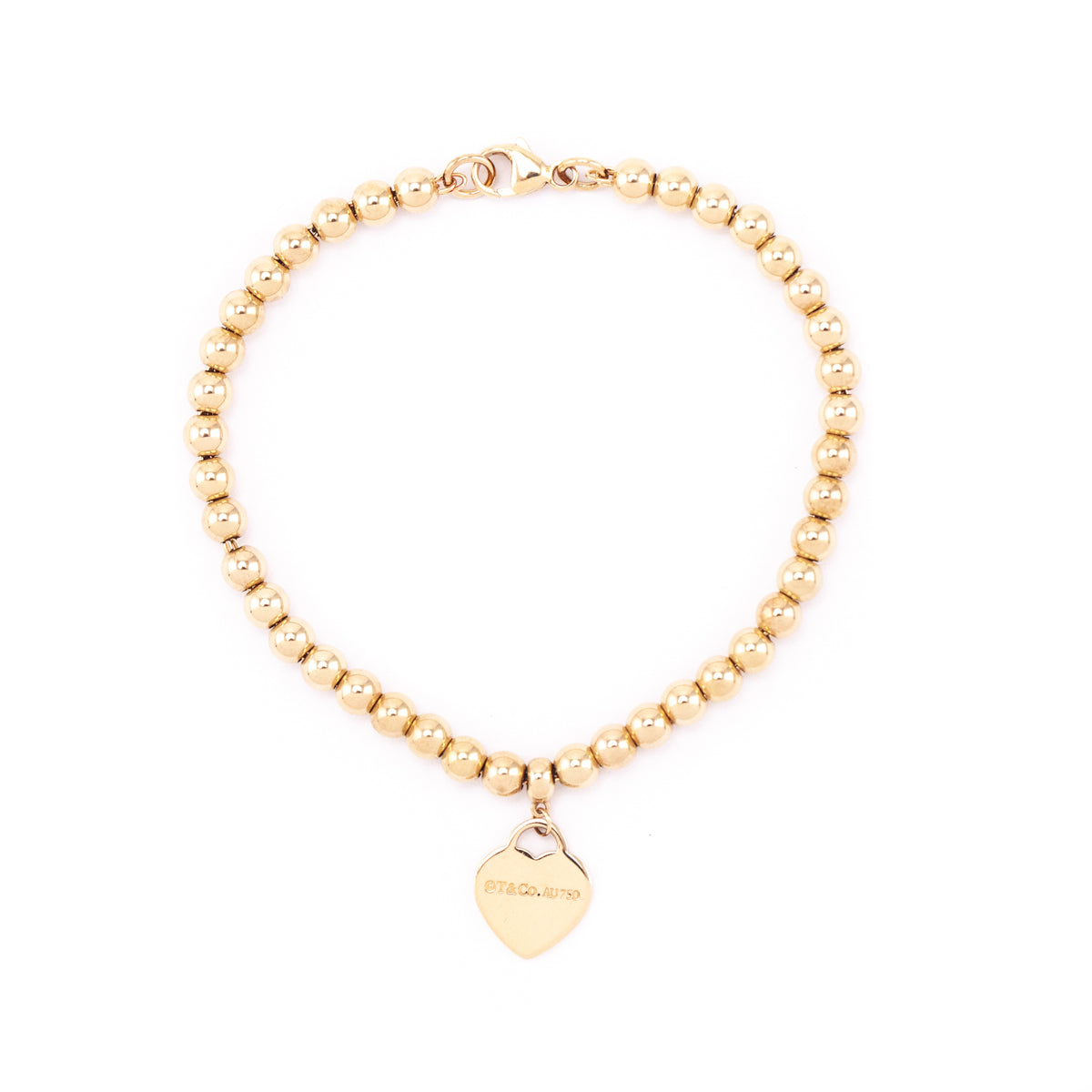 Tiffany & Co. 18K Rose Gold Heart Tag Bead Bracelet - Love that Bag etc - Preowned Authentic Designer Handbags & Preloved Fashions