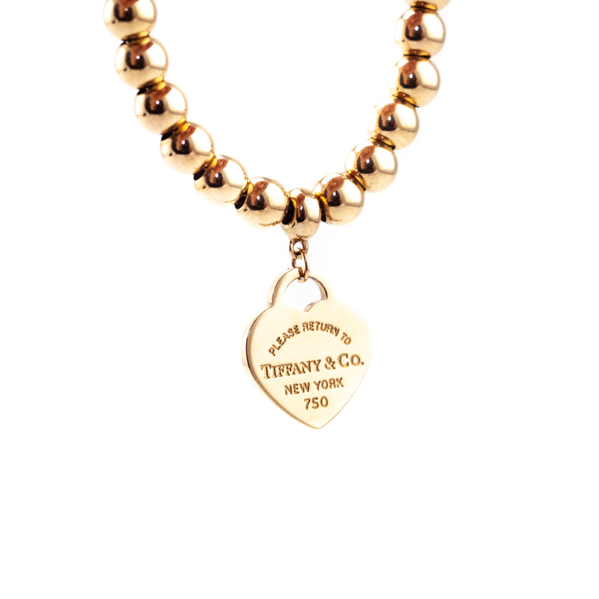 Tiffany & Co. 18K Rose Gold Heart Tag Bead Bracelet - Love that Bag etc - Preowned Authentic Designer Handbags & Preloved Fashions