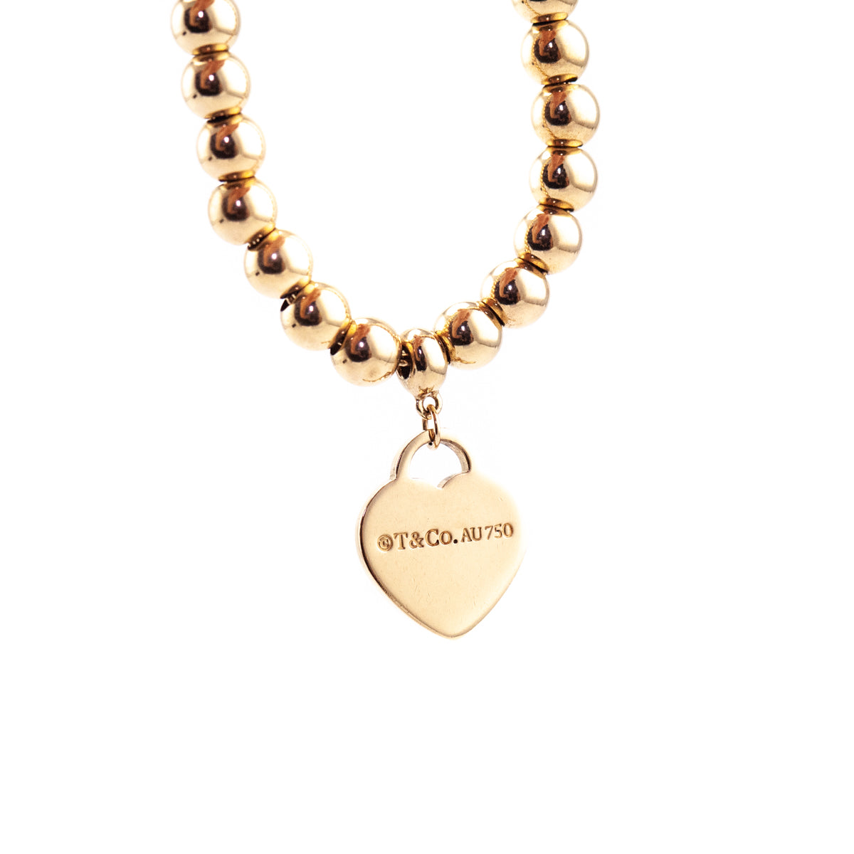 Tiffany & Co. 18K Rose Gold Heart Tag Bead Bracelet - Love that Bag etc - Preowned Authentic Designer Handbags & Preloved Fashions