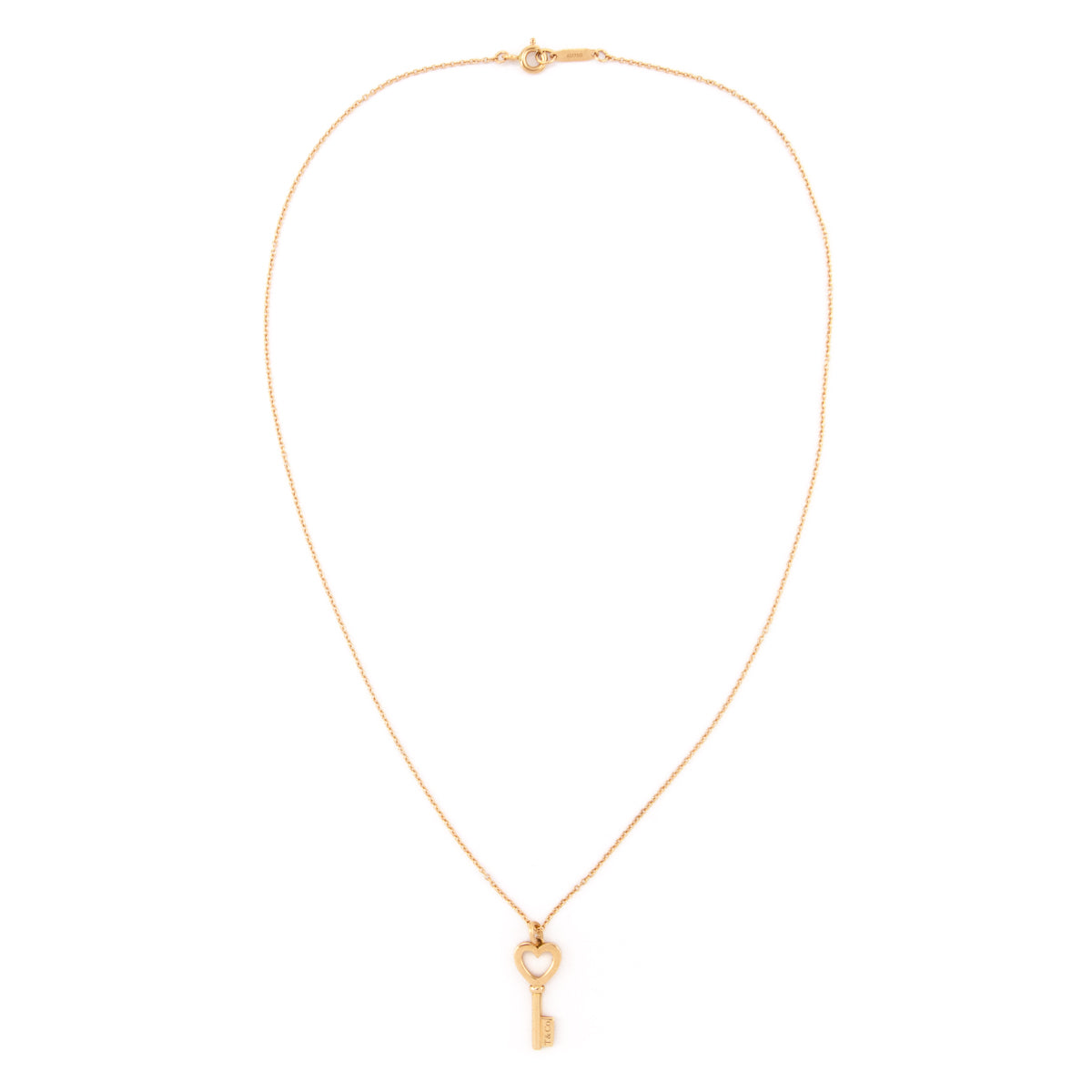 Tiffany & Co. 18K Rose Gold Mini Heart Key Pendant Necklace - Love that Bag etc - Preowned Authentic Designer Handbags & Preloved Fashions
