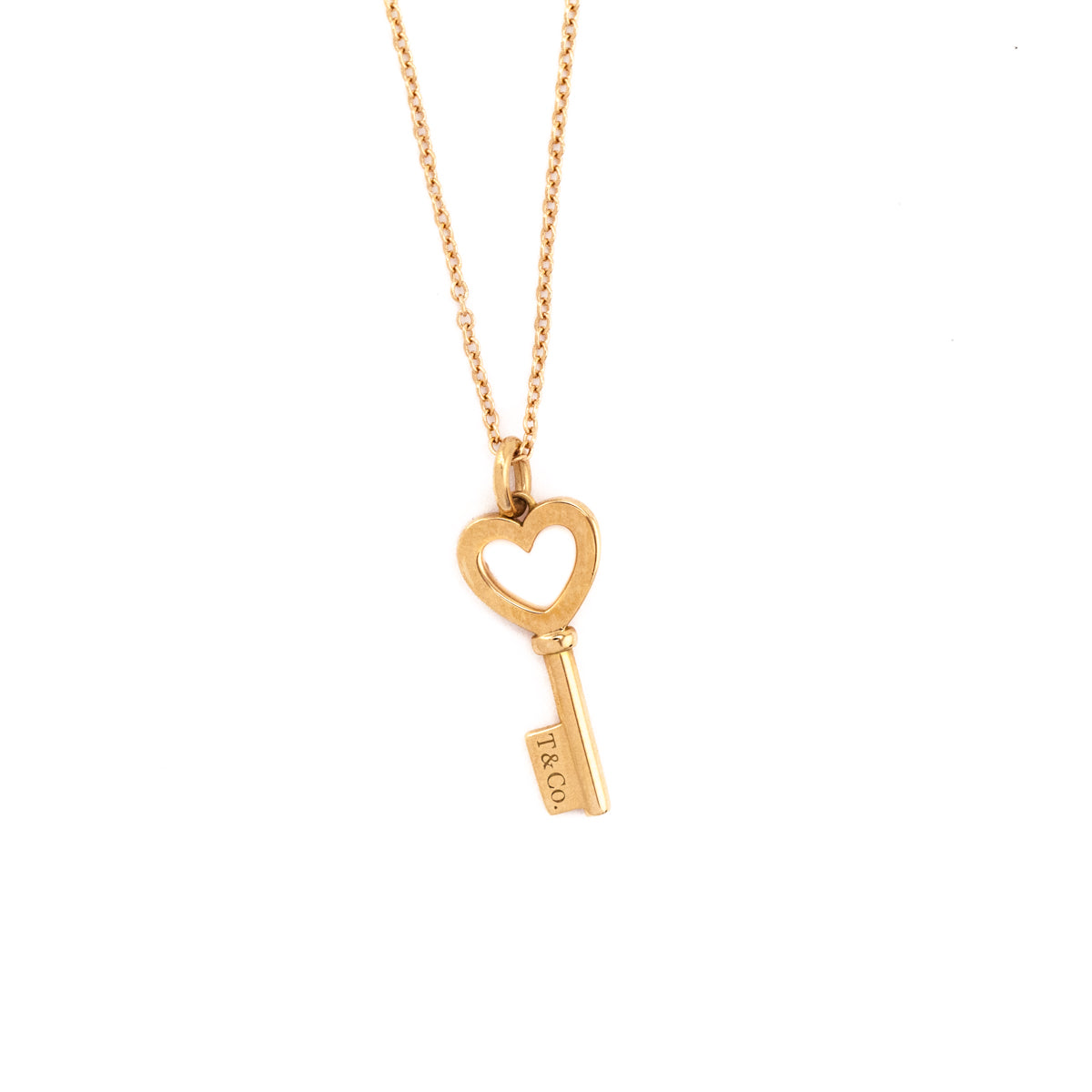 Tiffany & Co. 18K Rose Gold Mini Heart Key Pendant Necklace - Love that Bag etc - Preowned Authentic Designer Handbags & Preloved Fashions