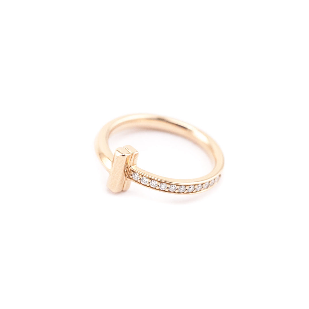 Tiffany & Co. 18K Rose Gold With Diamonds T1 Ring - Love that Bag etc - Preowned Authentic Designer Handbags & Preloved Fashions