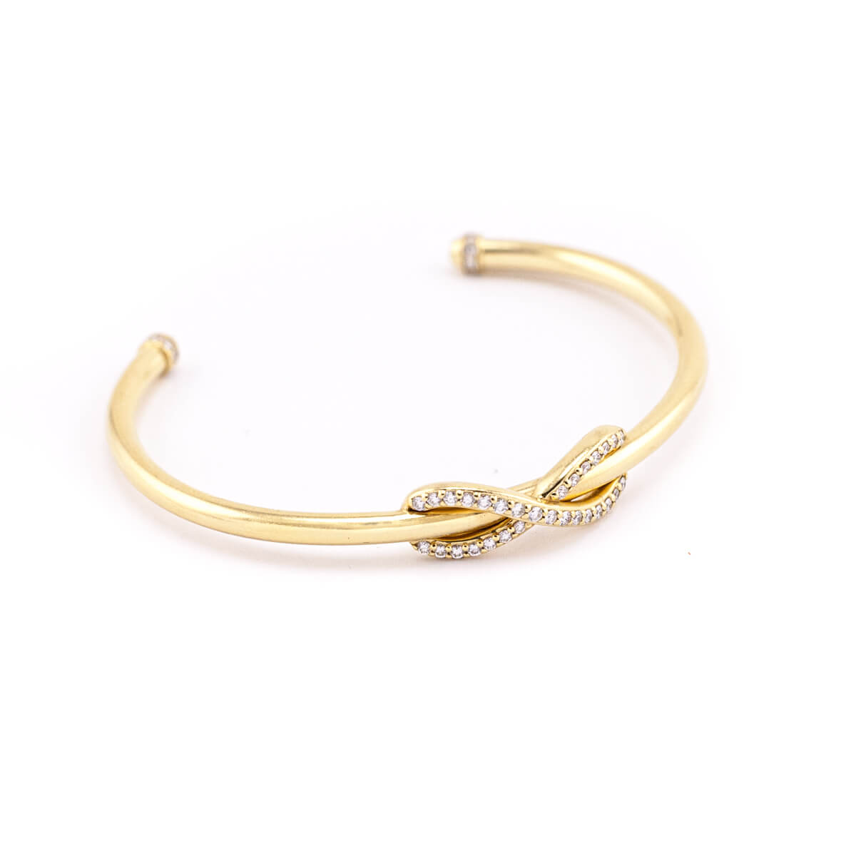 Tiffany & Co. 18K Yellow Gold Diamond Infinity Cuff - Love that Bag etc - Preowned Authentic Designer Handbags & Preloved Fashions