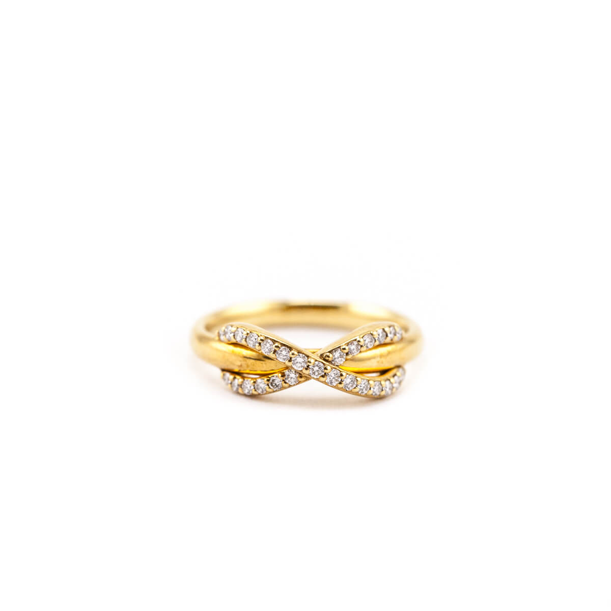 Tiffany & Co. 18K Yellow Gold Diamond Infinity Ring - Love that Bag etc - Preowned Authentic Designer Handbags & Preloved Fashions