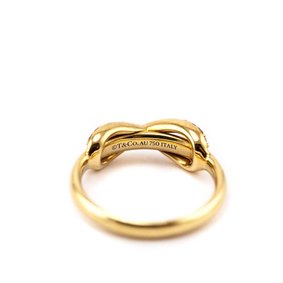 Tiffany & Co. 18K Yellow Gold Diamond Infinity Ring - Love that Bag etc - Preowned Authentic Designer Handbags & Preloved Fashions