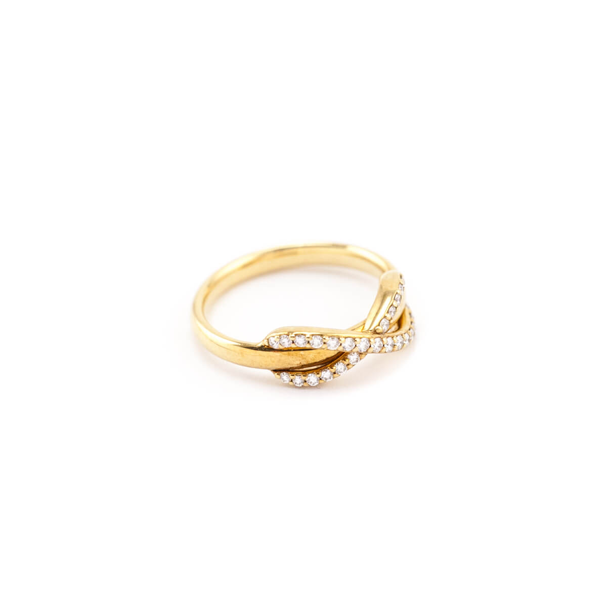 Tiffany & Co. 18K Yellow Gold Diamond Infinity Ring - Love that Bag etc - Preowned Authentic Designer Handbags & Preloved Fashions