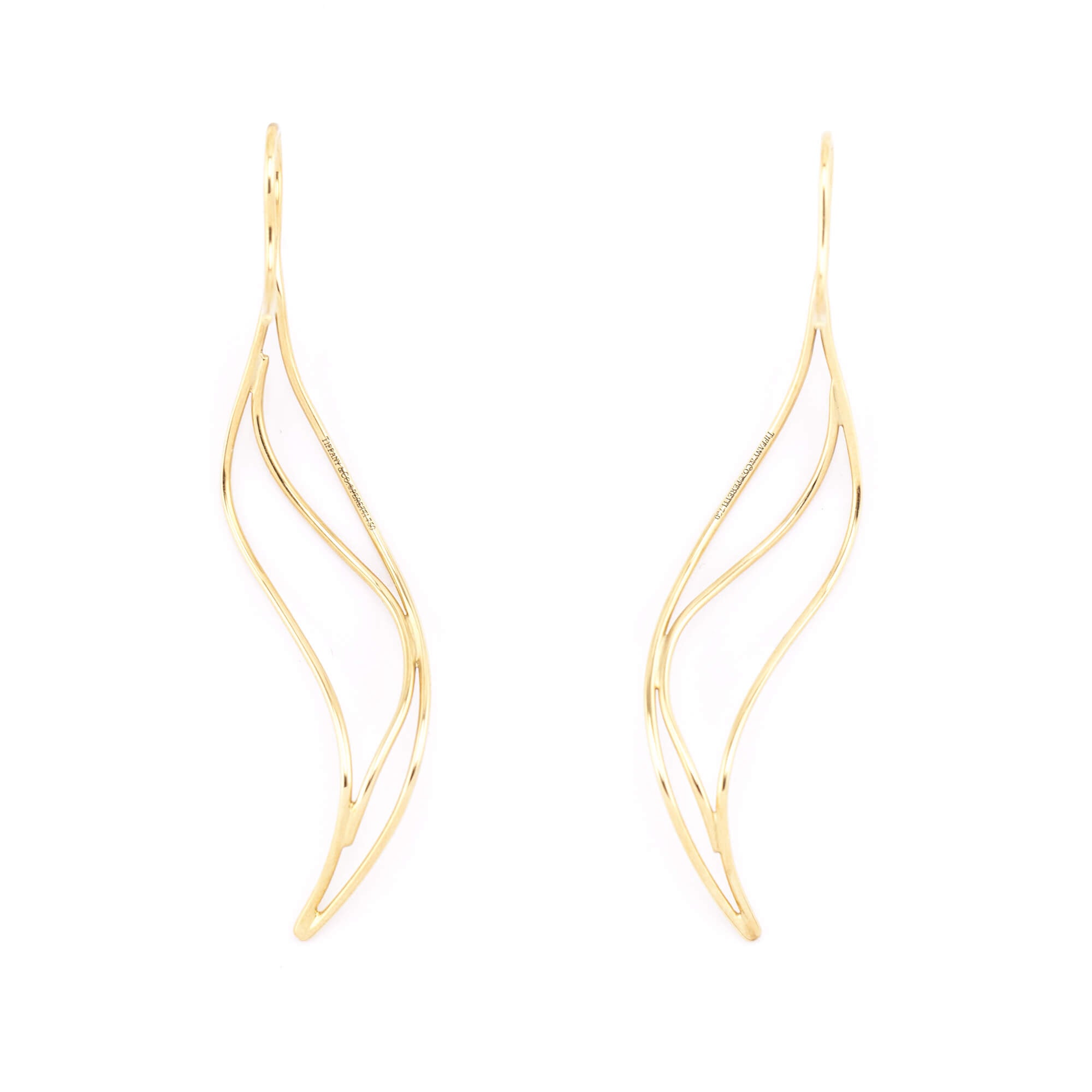 Tiffany & Co. 18K Yellow Gold Elsa Peretti Wave Earrings - Love that Bag etc - Preowned Authentic Designer Handbags & Preloved Fashions