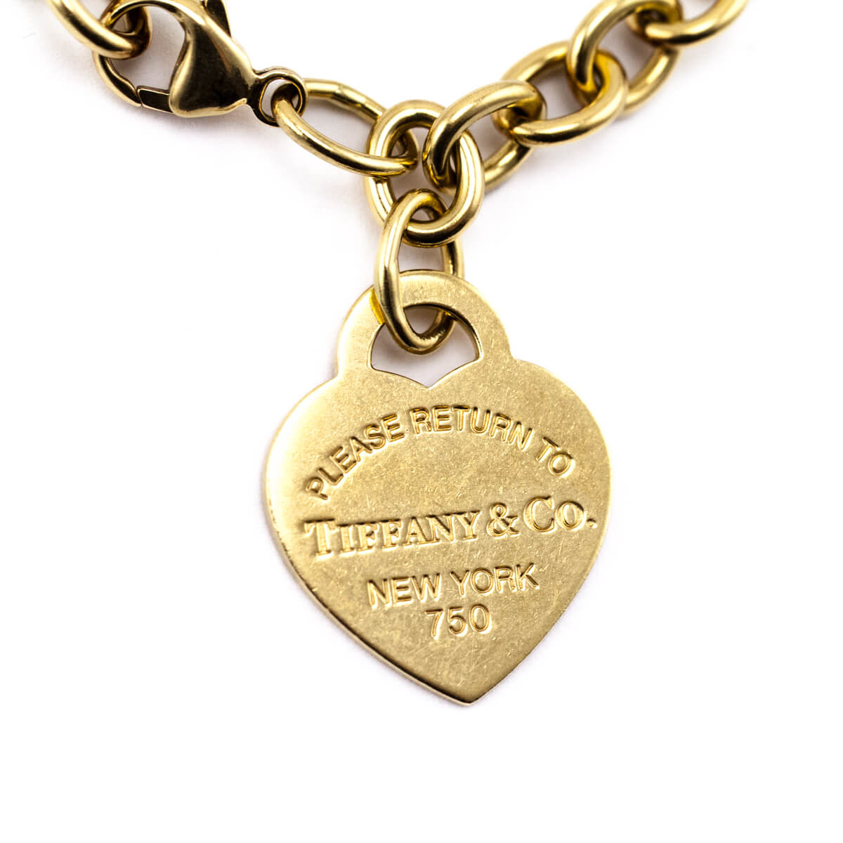 Tiffany & Co. 18K Yellow Gold Heart Tag Bracelet