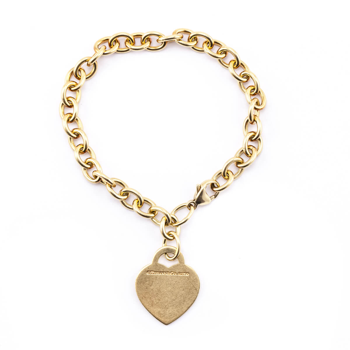 Tiffany & Co. 18K Yellow Gold Heart Tag Bracelet