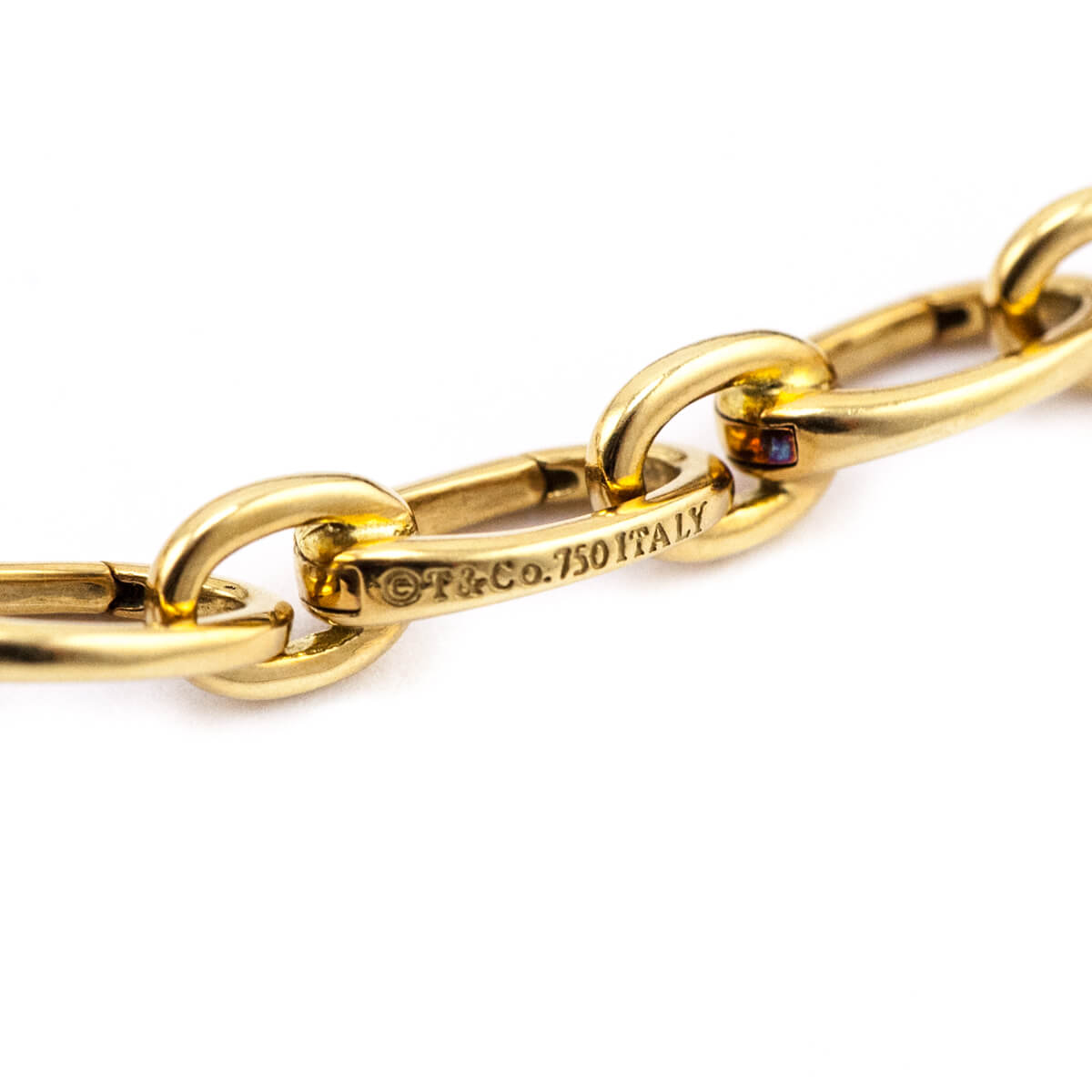 Tiffany & Co. 18k Yellow Gold Oval Clasping Link Bracelet