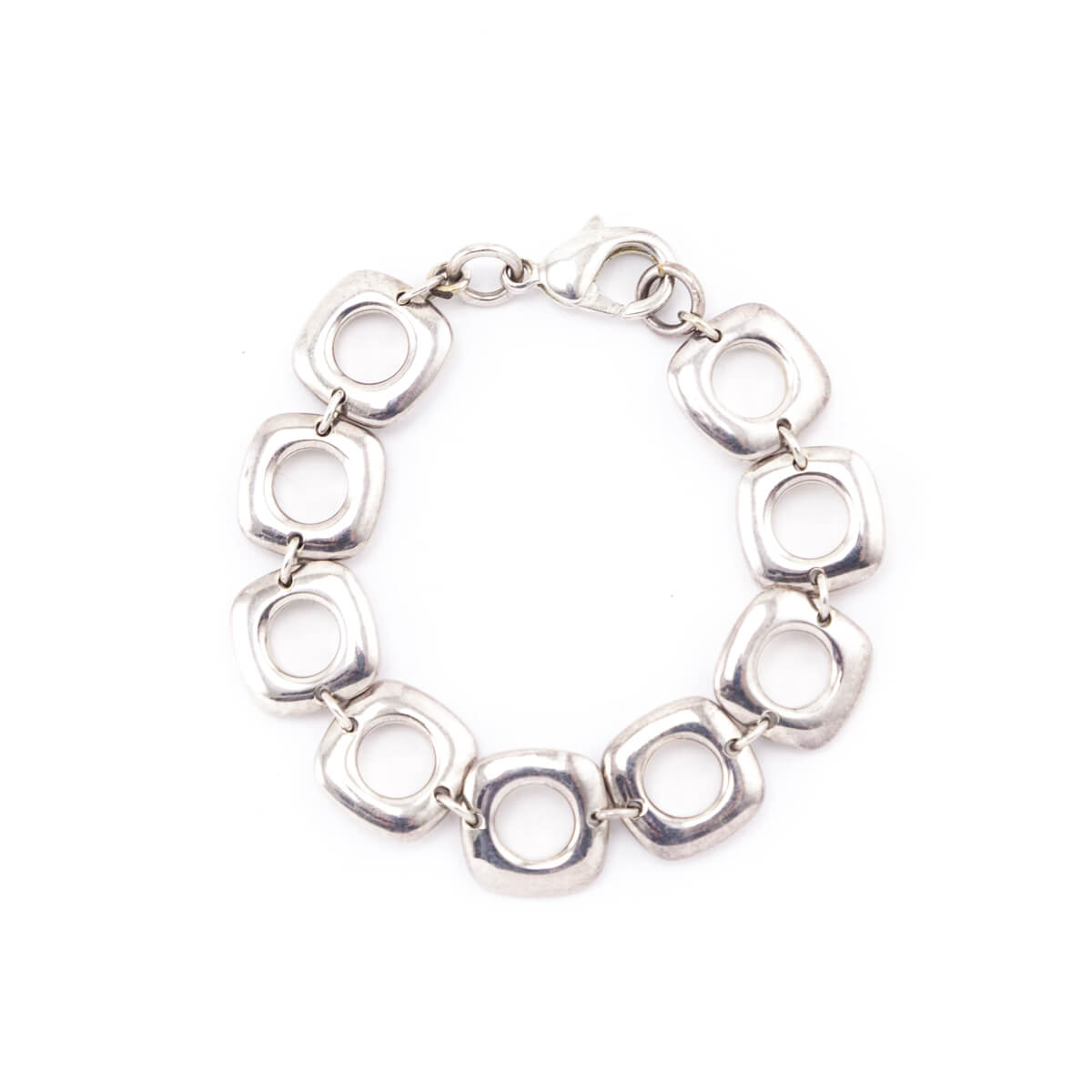 Tiffany & Co. Elsa Paretti Sterling Silver Square Cushion Link Bracelet - Love that Bag etc - Preowned Authentic Designer Handbags & Preloved Fashions