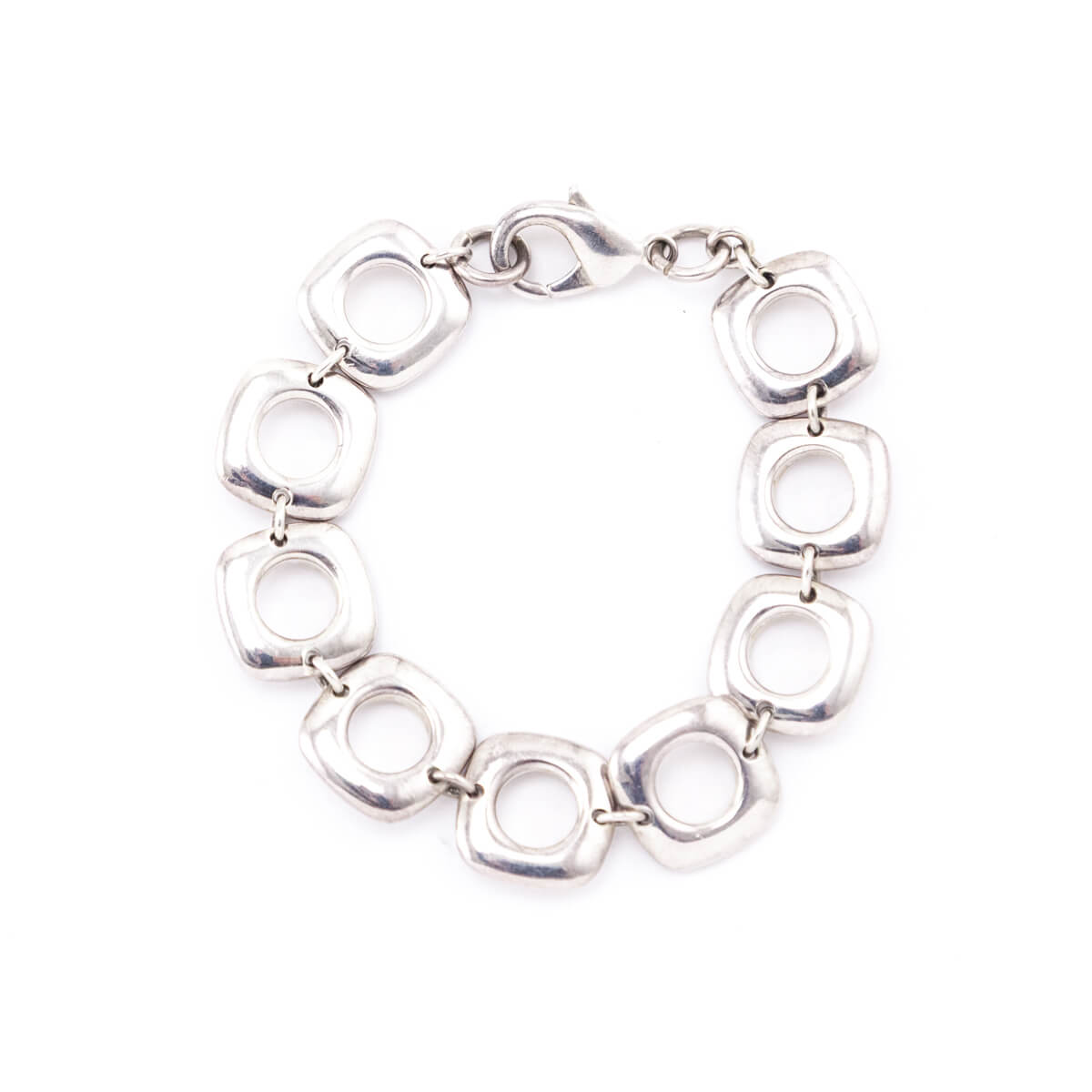 Tiffany & Co. Elsa Paretti Sterling Silver Square Cushion Link Bracelet - Love that Bag etc - Preowned Authentic Designer Handbags & Preloved Fashions