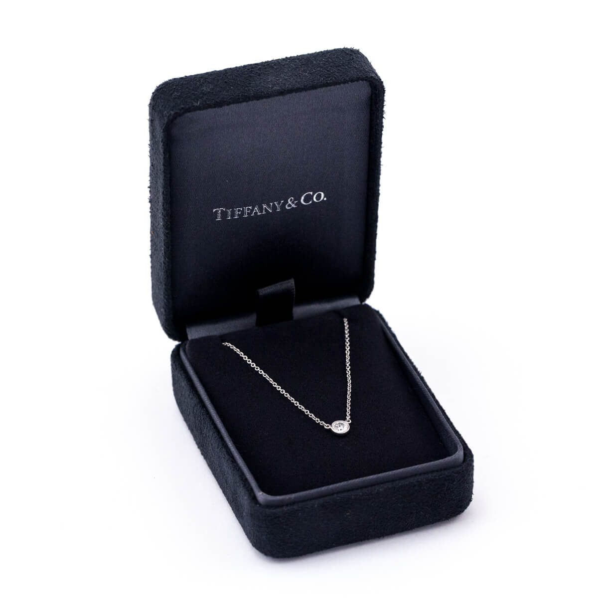 Tiffany & Co. Platinum .20ct Elsa Peretti Diamonds By The Yard Pendant Necklace - Love that Bag etc - Preowned Authentic Designer Handbags & Preloved Fashions