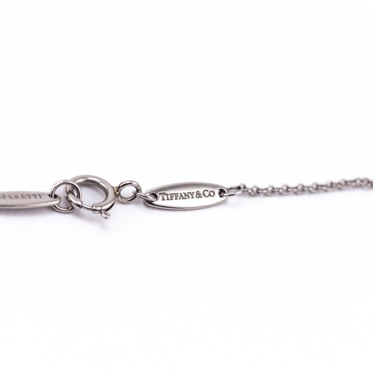 Tiffany & Co. Platinum .20ct Elsa Peretti Diamonds By The Yard Pendant Necklace - Love that Bag etc - Preowned Authentic Designer Handbags & Preloved Fashions