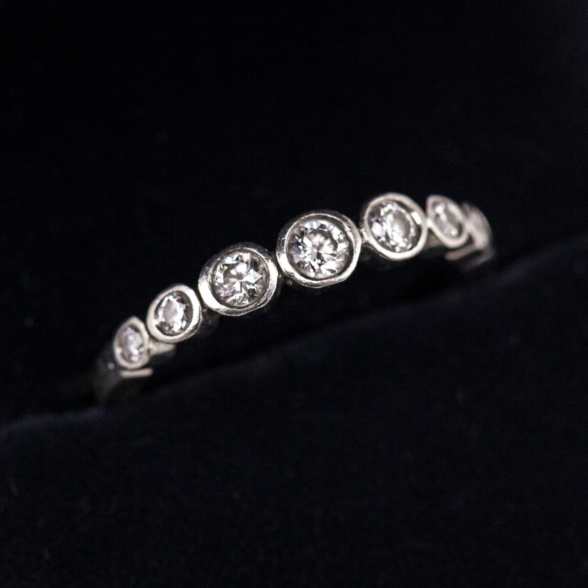 Tiffany & Co. Platinum Graduated Diamond Jazz Ring