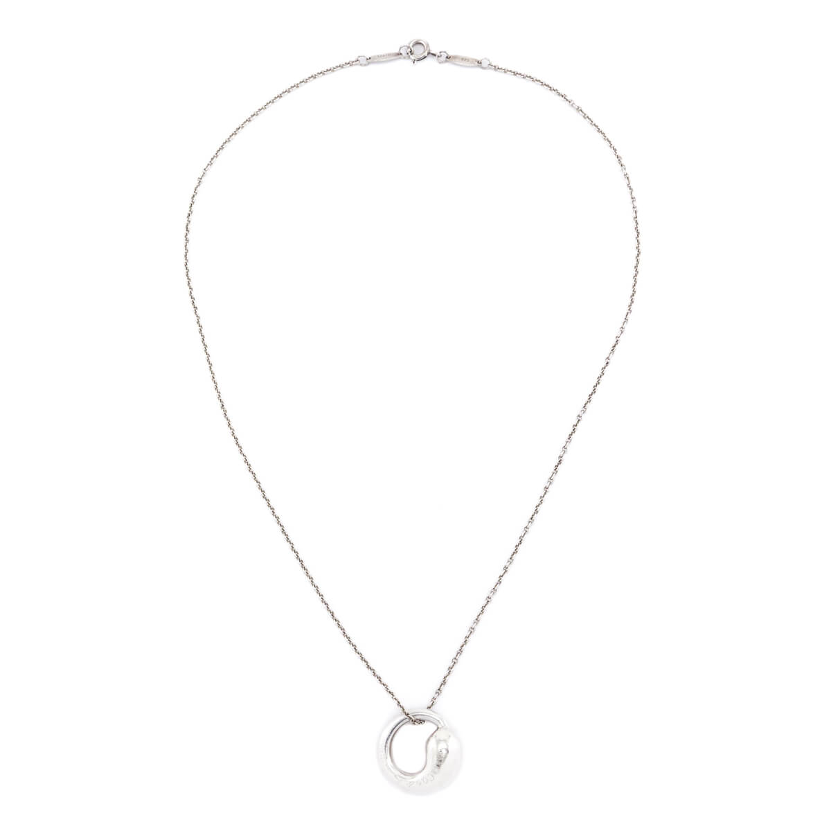 Tiffany & Co. Sterling Silver Elsa Peretti Eternal Circle Pendant Necklace - Love that Bag etc - Preowned Authentic Designer Handbags & Preloved Fashions
