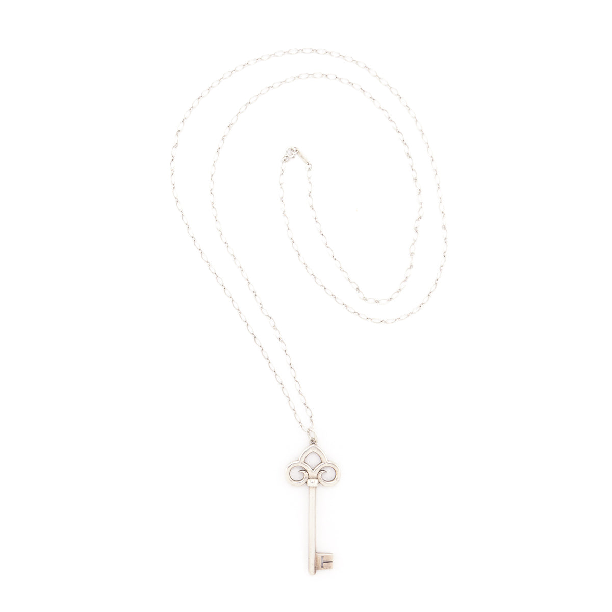 Tiffany & Co. Sterling Silver Fleur De Lis Key Pendant Necklace - Love that Bag etc - Preowned Authentic Designer Handbags & Preloved Fashions