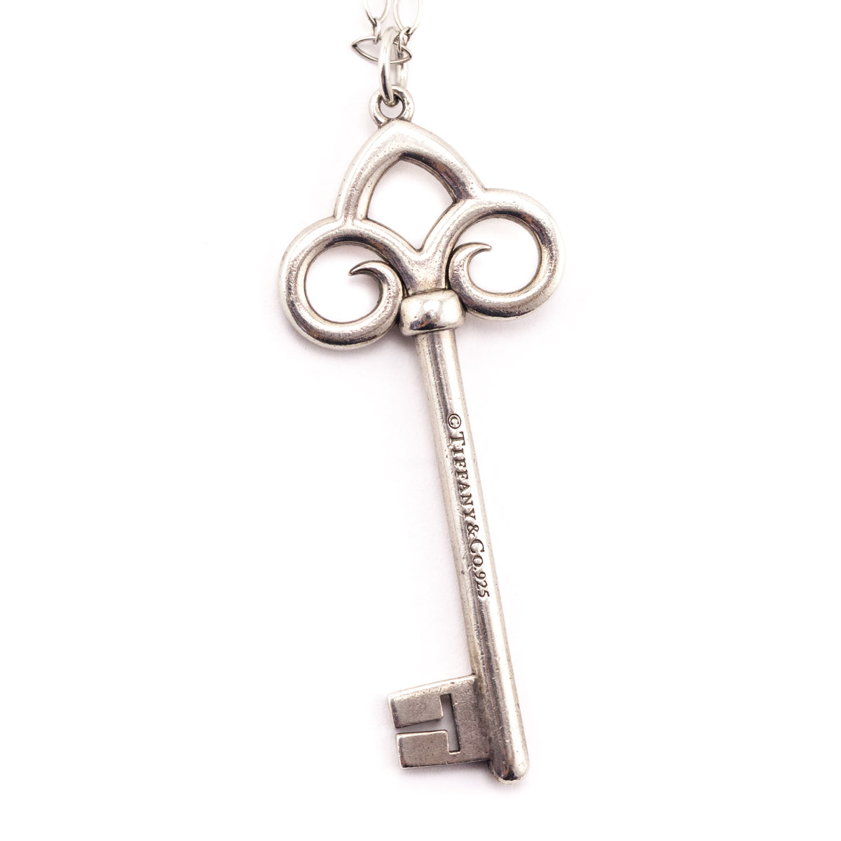Tiffany & Co. Sterling Silver Fleur De Lis Key Pendant Necklace - Love that Bag etc - Preowned Authentic Designer Handbags & Preloved Fashions