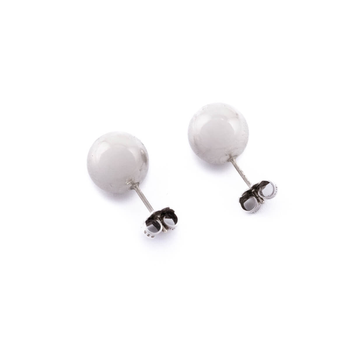 Tiffany & Co. Sterling Silver Hardware Ball Stud Earrings - Love that Bag etc - Preowned Authentic Designer Handbags & Preloved Fashions