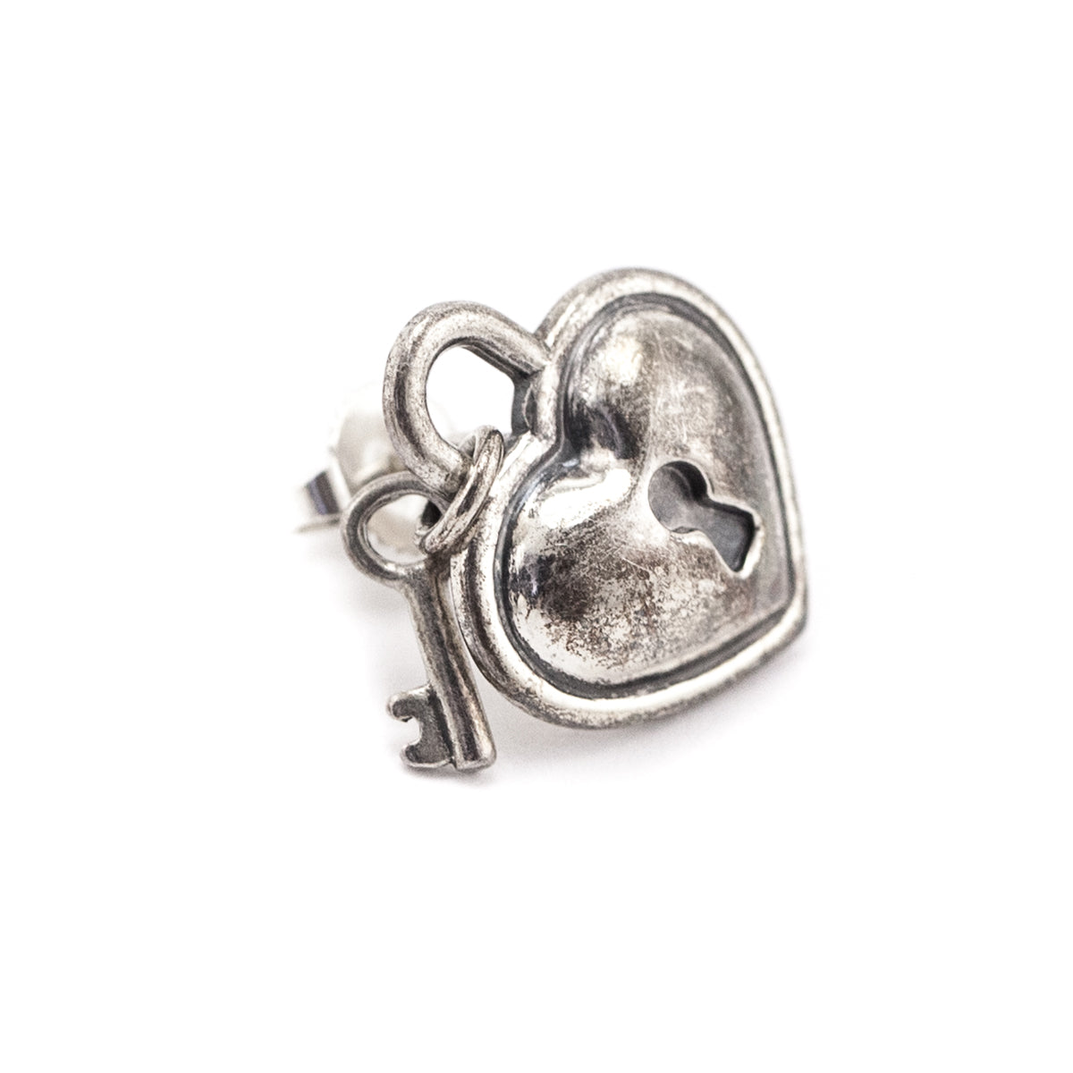 Tiffany & Co. Sterling Silver Heart Lock & Key Earrings - Love that Bag etc - Preowned Authentic Designer Handbags & Preloved Fashions