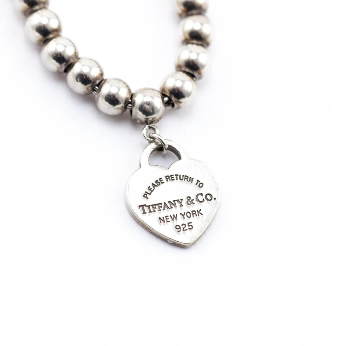 Tiffany & Co. Sterling Silver Heart Tag Bead Bracelet - Love that Bag etc - Preowned Authentic Designer Handbags & Preloved Fashions