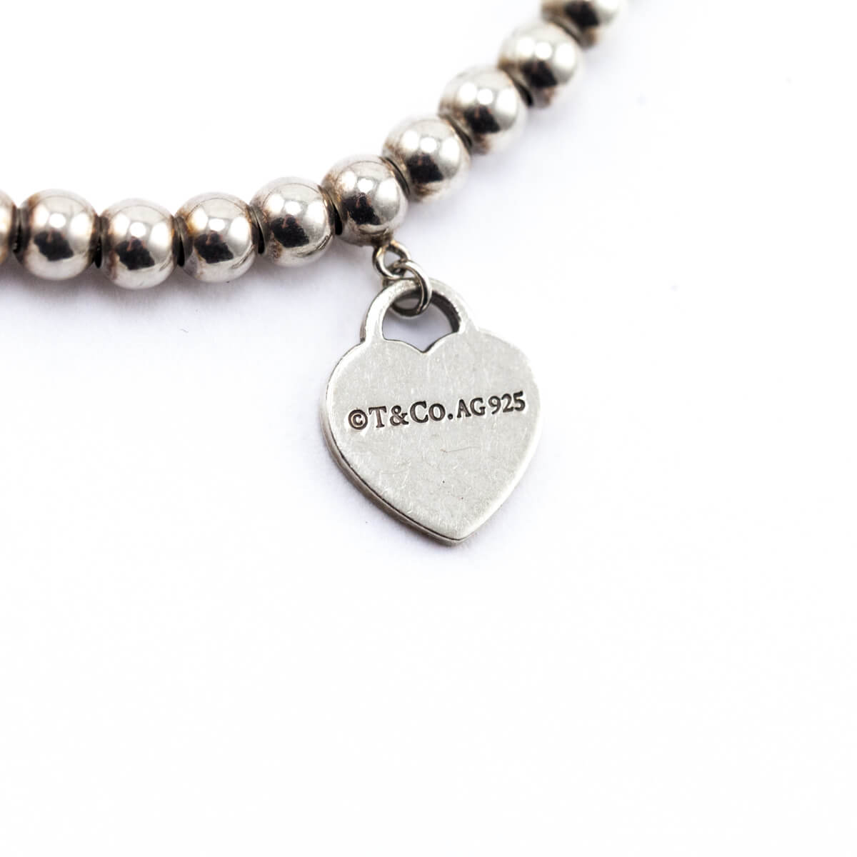 Tiffany & Co. Sterling Silver Heart Tag Bead Bracelet - Love that Bag etc - Preowned Authentic Designer Handbags & Preloved Fashions