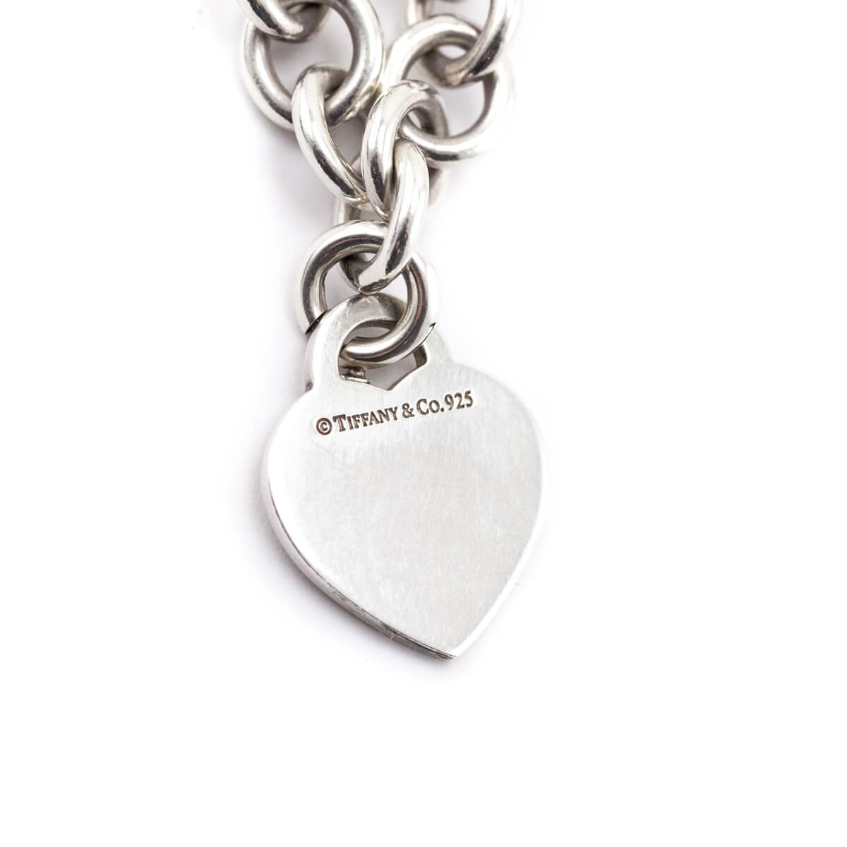 Tiffany & Co. Sterling Silver Heart Tag Chain Link Necklace