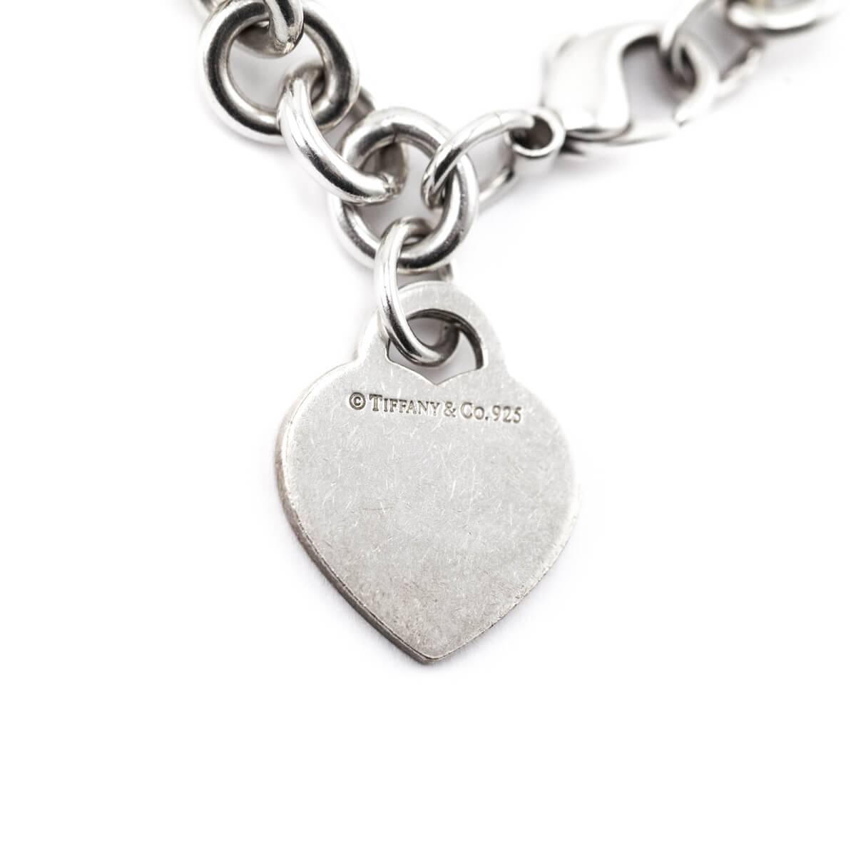 Tiffany & Co. Sterling Silver Heart Tag Charm Bracelet