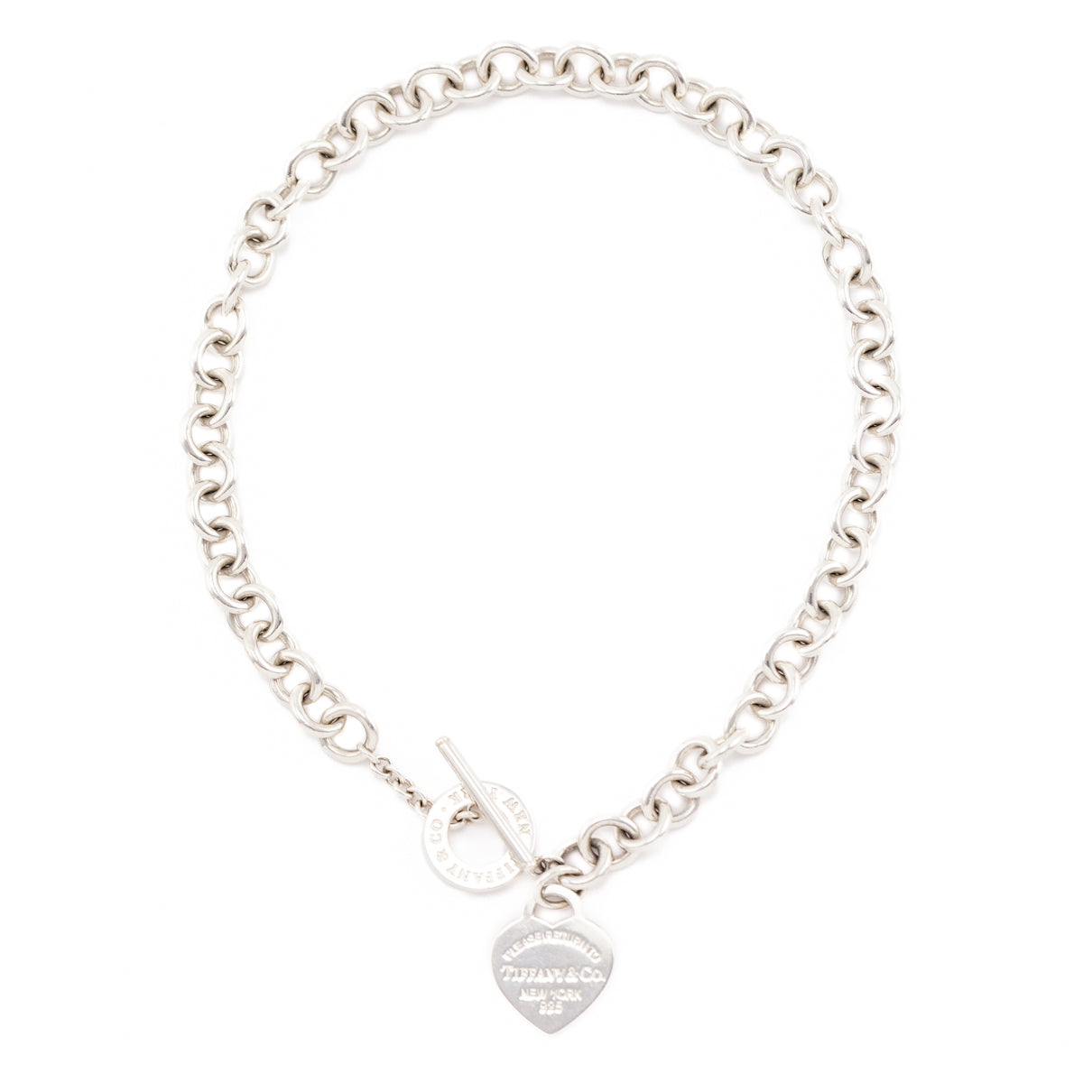 Tiffany & Co. Sterling Silver Heart Tag Toggle Necklace