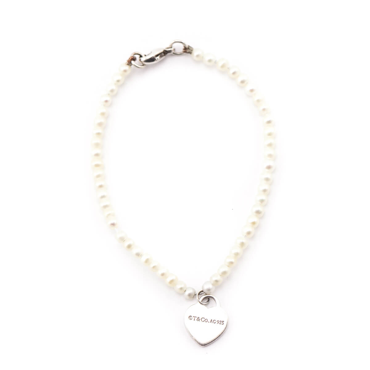 Tiffany & Co. Sterling Silver Return to Tiffany Mini Pearl Bracelet