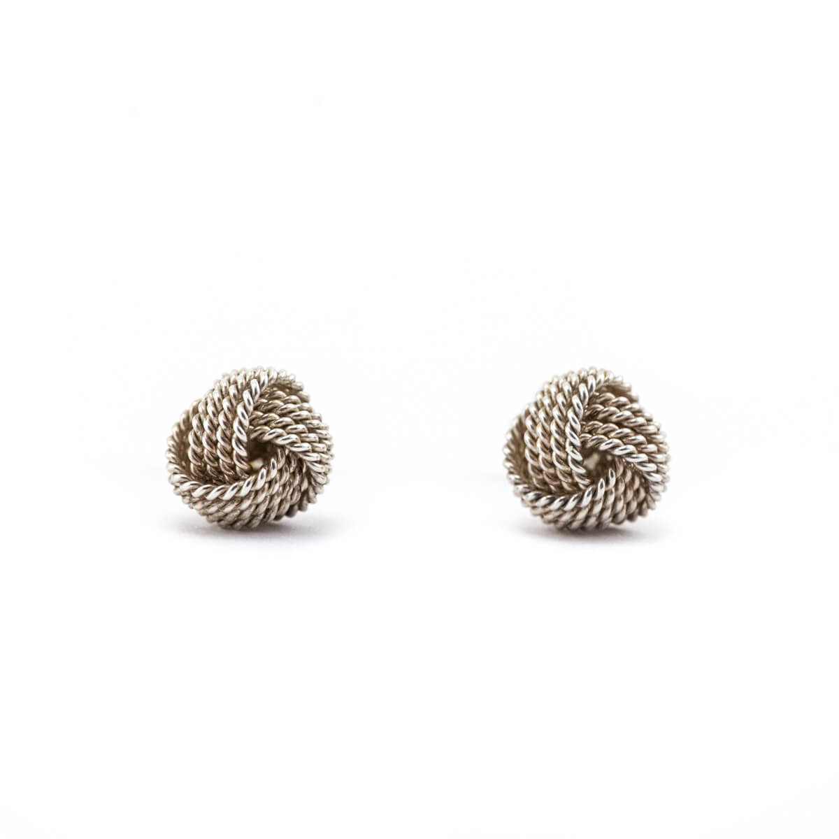 Tiffany & Co. Sterling Silver Twist Knot Stud Earrings