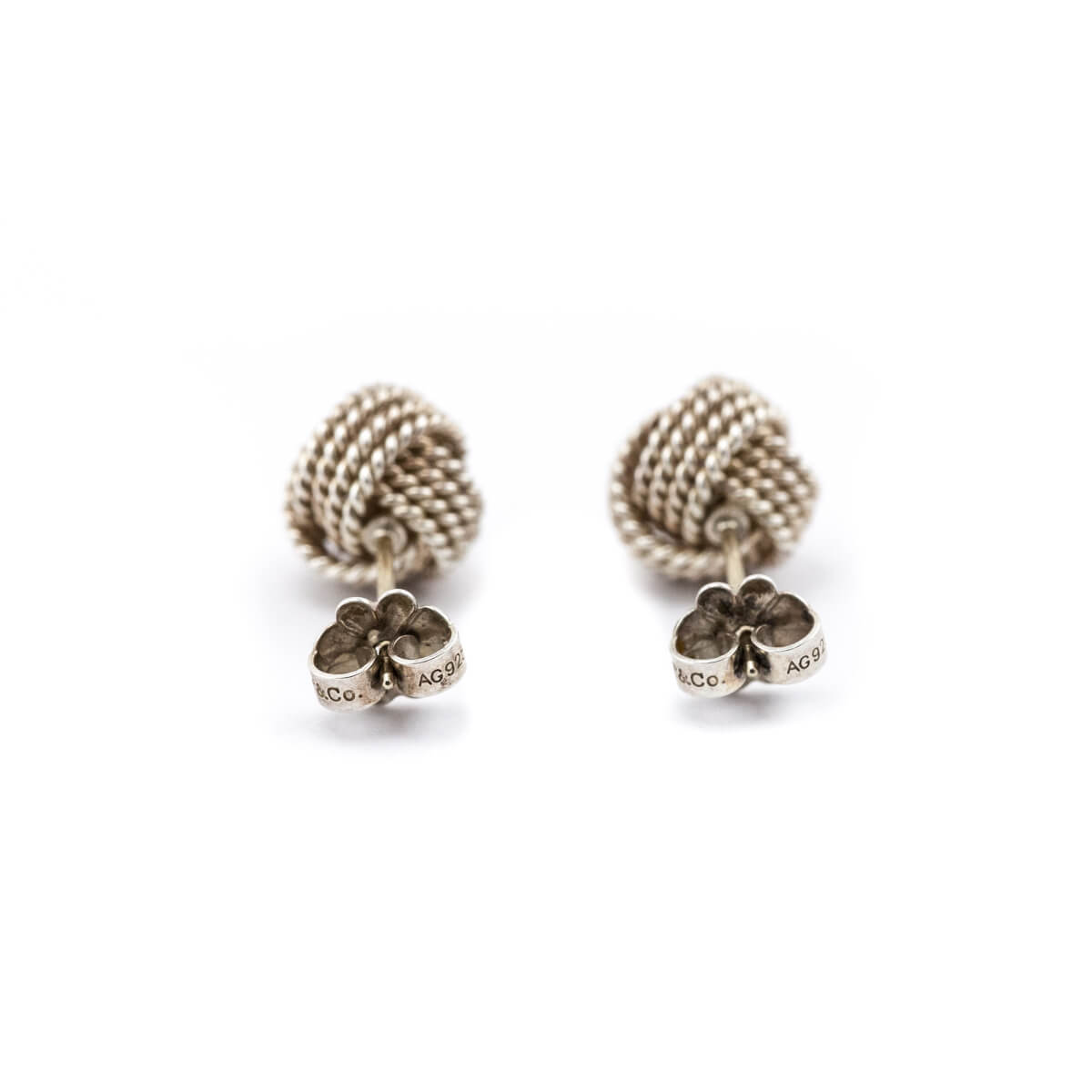Tiffany & Co. Sterling Silver Twist Knot Stud Earrings