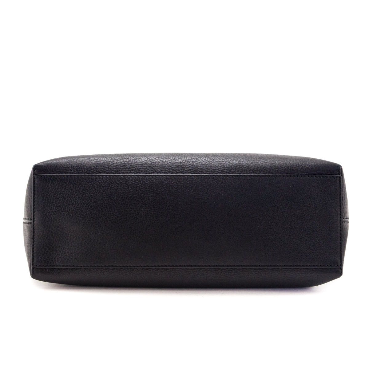 Valentino Black Grained Calfskin Rockstud Shoulder Tote