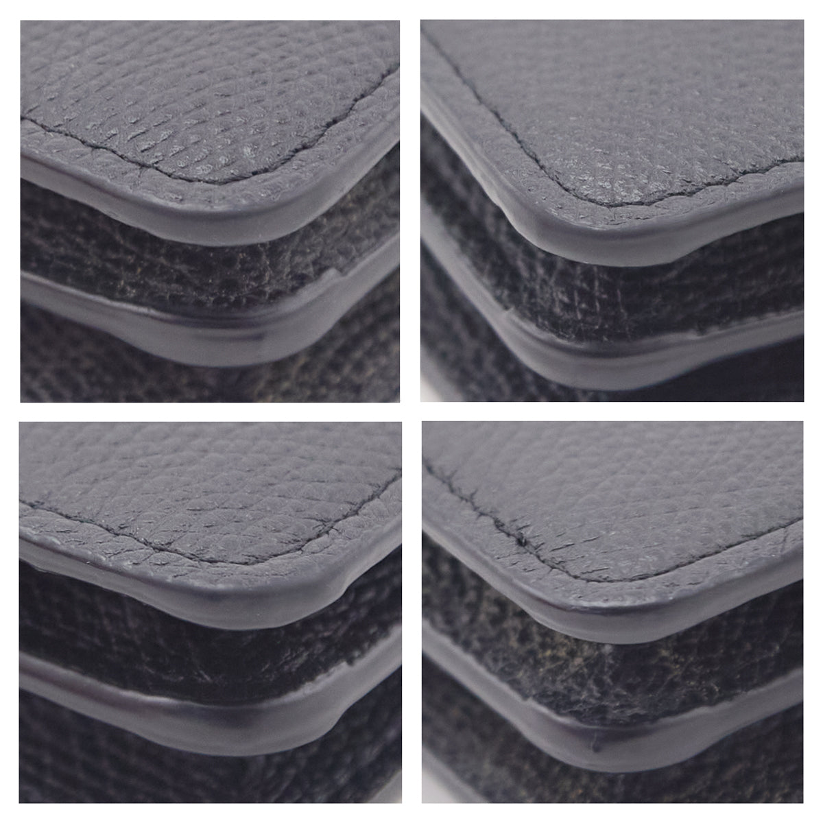 Valentino Black Grainy Calfskin Wallet With Chain